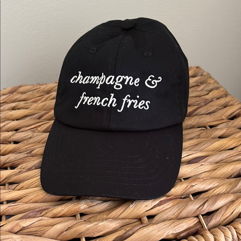 Kate Spade for Target Black Champagne & French fries hat, like new!
